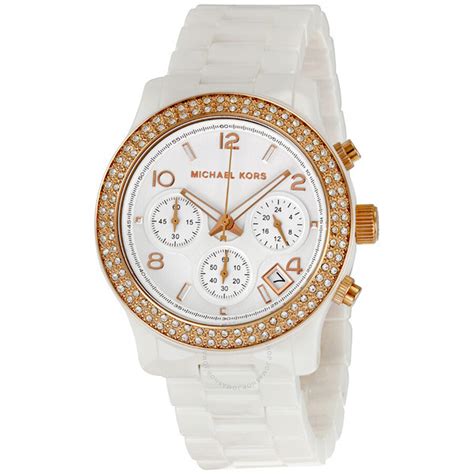 michael kors ladies watch white ceramic|mk 5896.